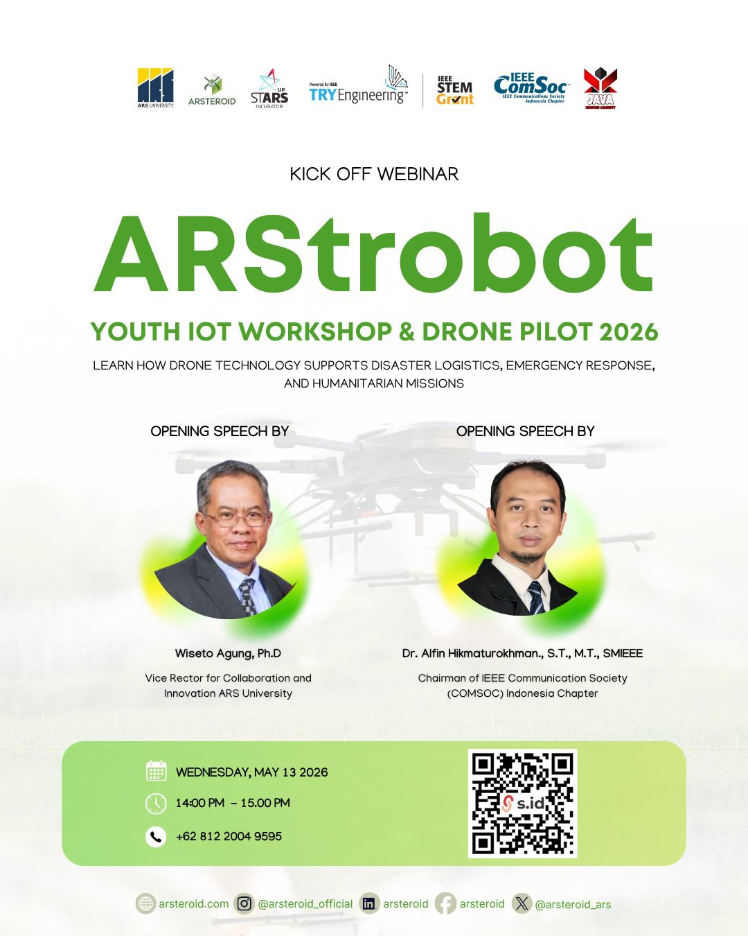 Kick Off Webinar ARStrobot 2026: Youth IoT Workshop & Drone Pilot