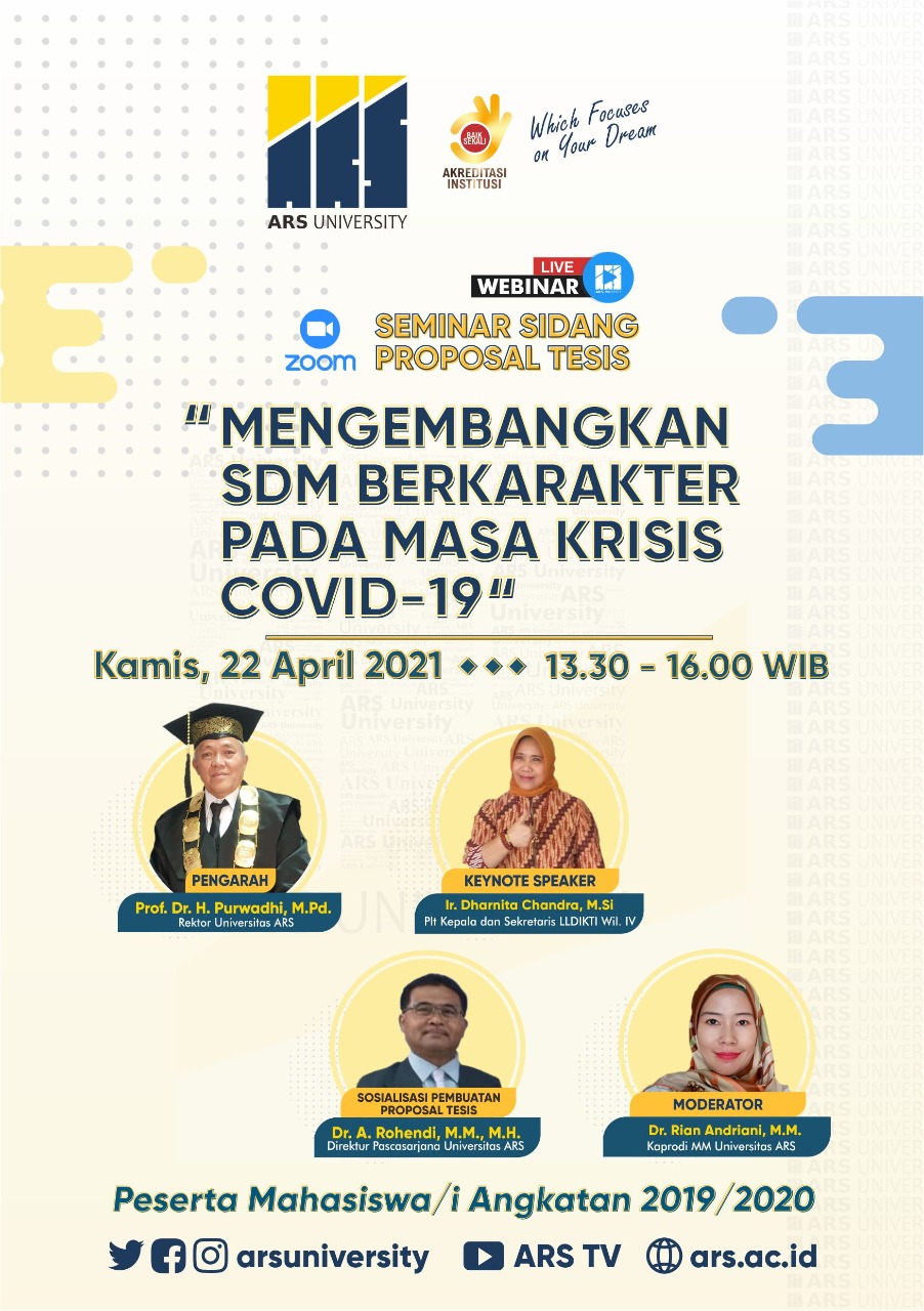 MENGEMBANGKAN SDM BERKARAKTER PADA MASA KRISIS COVID-19