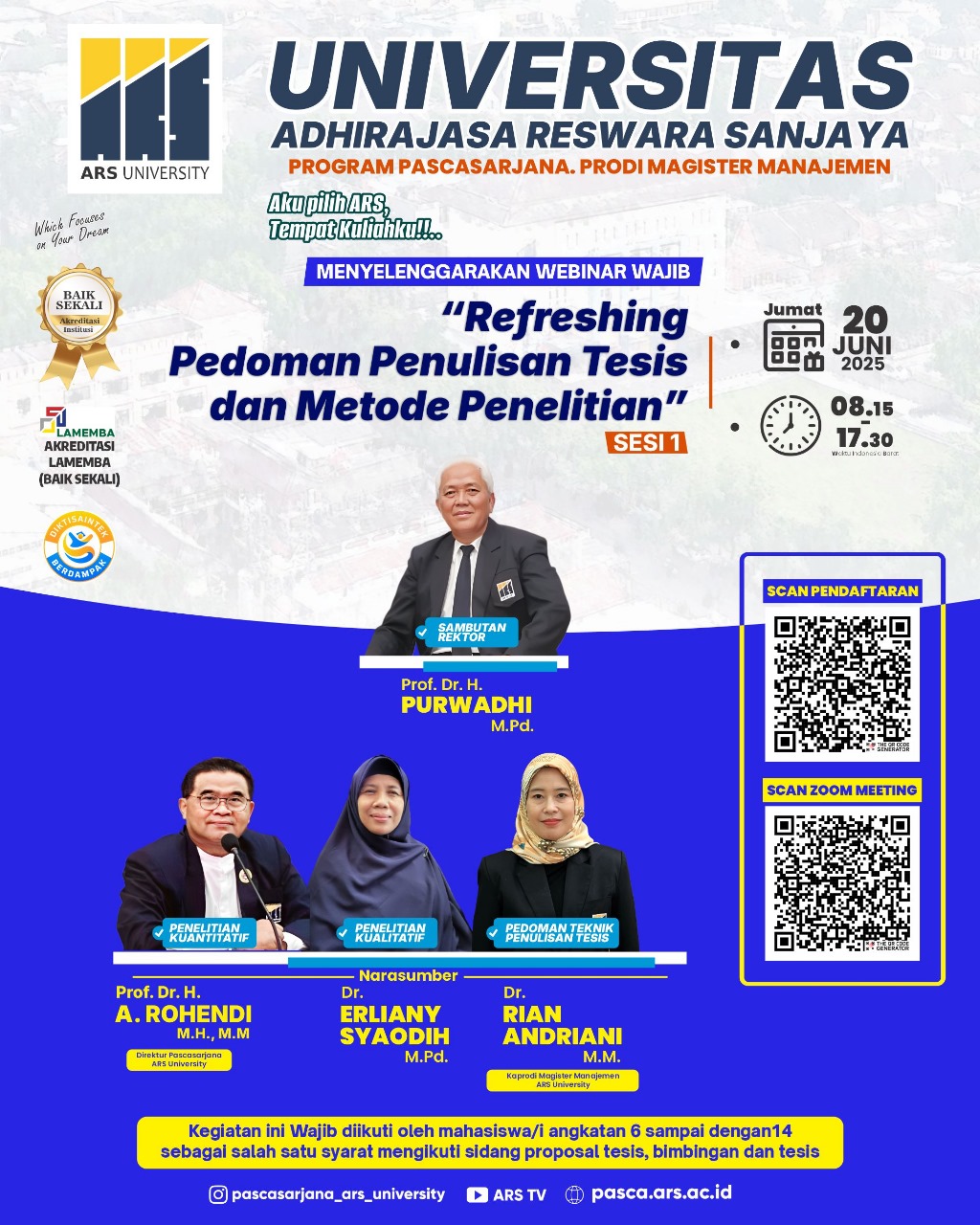 REFRESHING PEDOMAN PENULISAN TESIS DAN METODE PENELITIAN