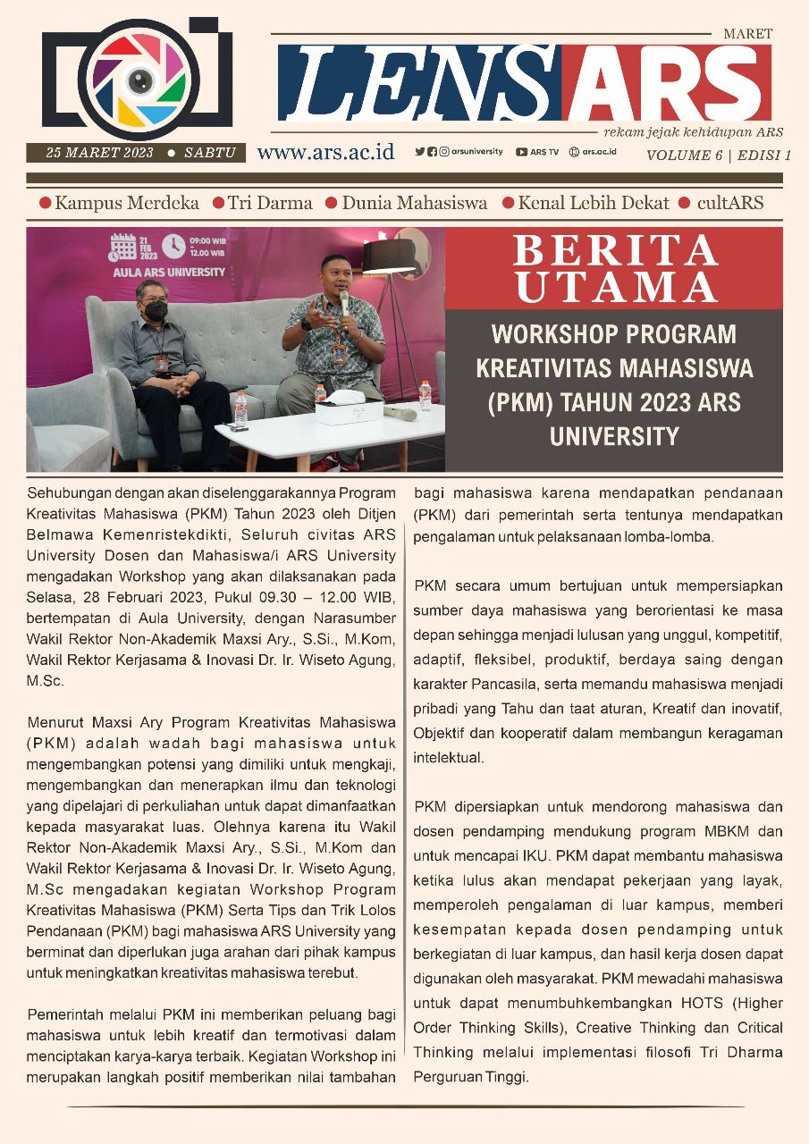 Lensa ARS Edisi I - Volume 6, 25 Maret 2023