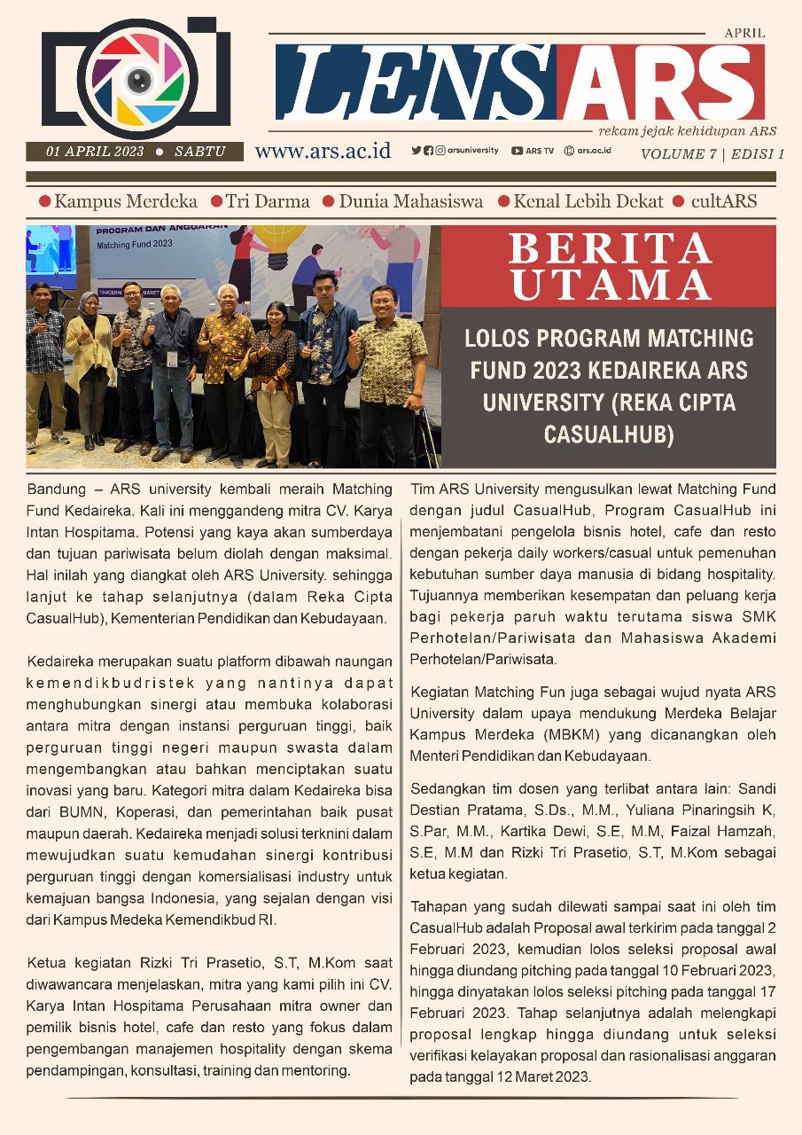 Lensa ARS Edisi I - Volume 7, 1 April 2023