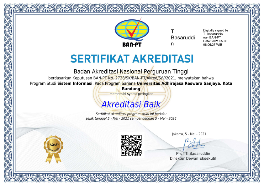Sistem Informasi ARS University mendapat Akreditasi Baik