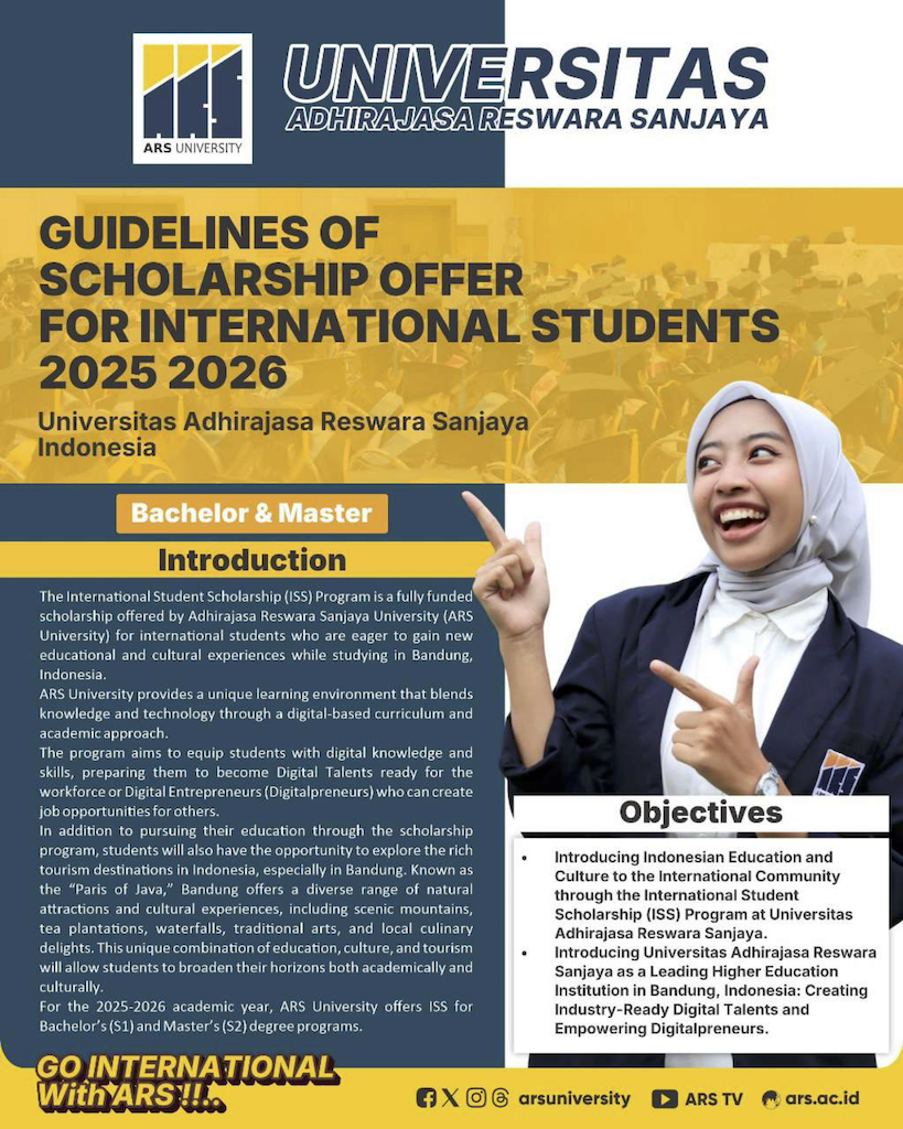 Beasiswa Internasional ARS University 2