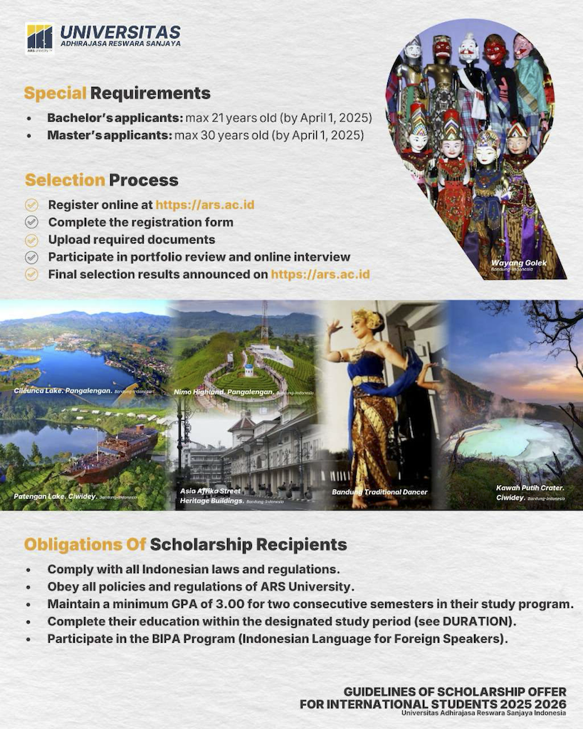 Beasiswa Internasional ARS University 3